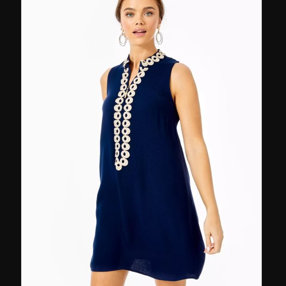 NWT Lilly Pulitzer Jane Shift in True Navy - Picture 3 of 3